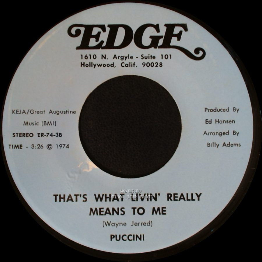 Billy Boy / Puccini - (Where Have You Been) Puccini / That's What Livin' Really Means To Me side B