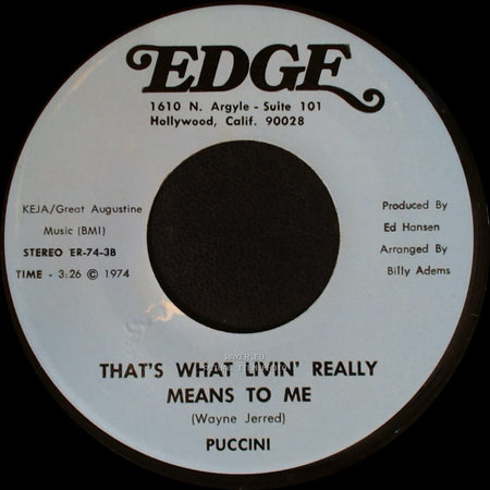 Billy Boy / Puccini - (Where Have You Been) Puccini / That's What Livin' Really Means To Me side B