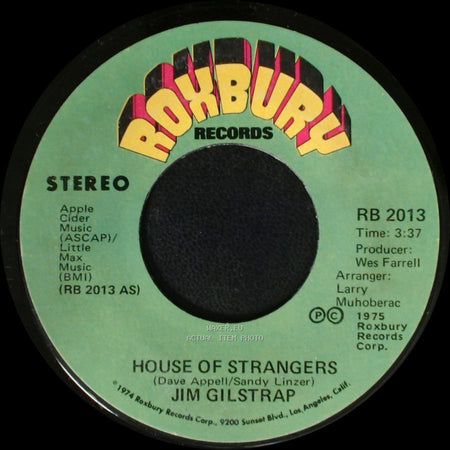 Jim Gilstrap - Take Your Daddy For A Ride / House Of Strangers side A