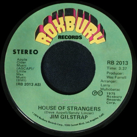 Jim Gilstrap - Take Your Daddy For A Ride / House Of Strangers side B
