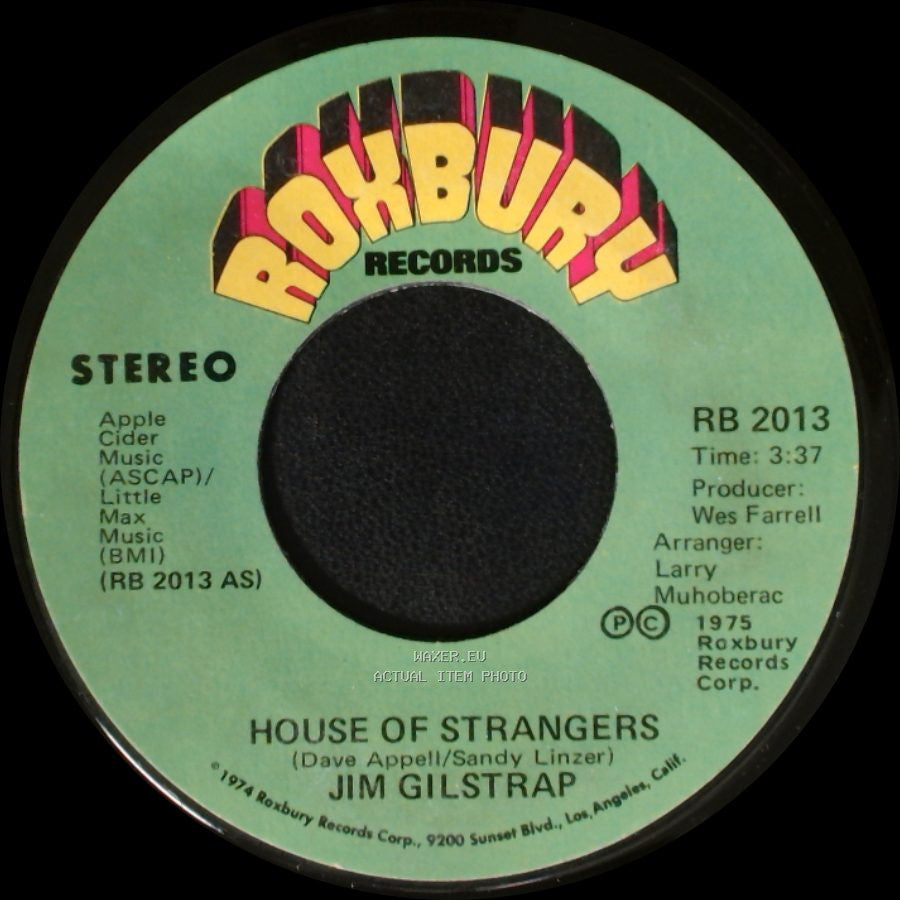 Jim Gilstrap - Take Your Daddy For A Ride / House Of Strangers side B