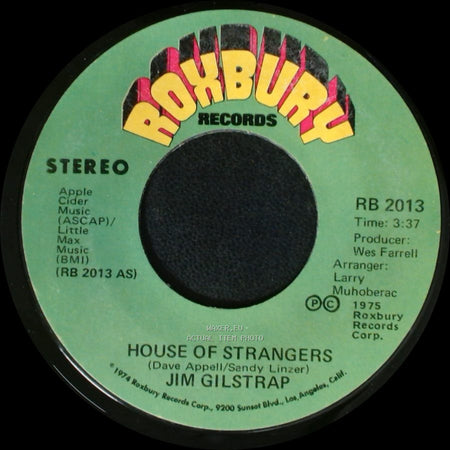 Jim Gilstrap - Take Your Daddy For A Ride / House Of Strangers side A