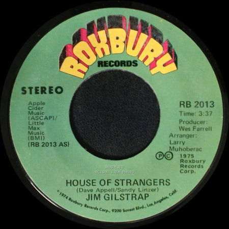 Jim Gilstrap - Take Your Daddy For A Ride / House Of Strangers side B