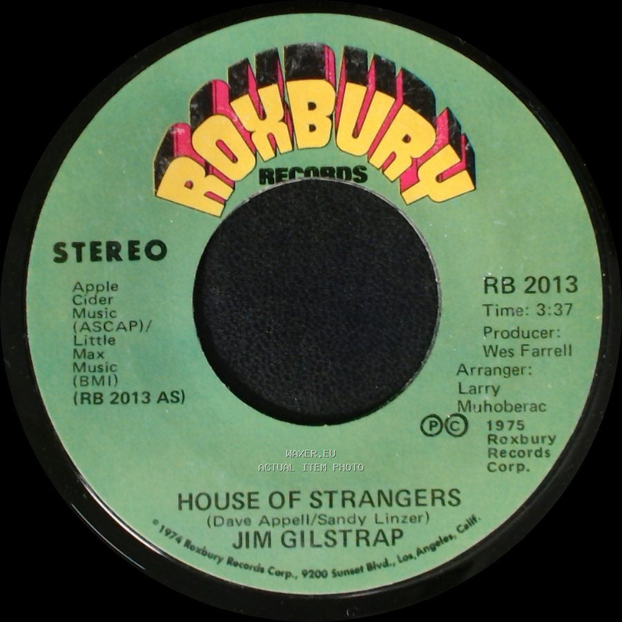 Jim Gilstrap - Take Your Daddy For A Ride / House Of Strangers side B