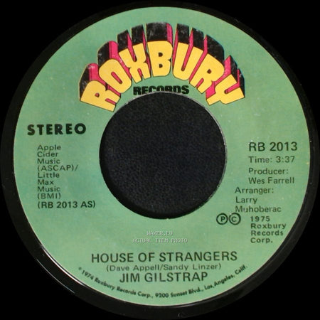 Jim Gilstrap - Take Your Daddy For A Ride / House Of Strangers side B