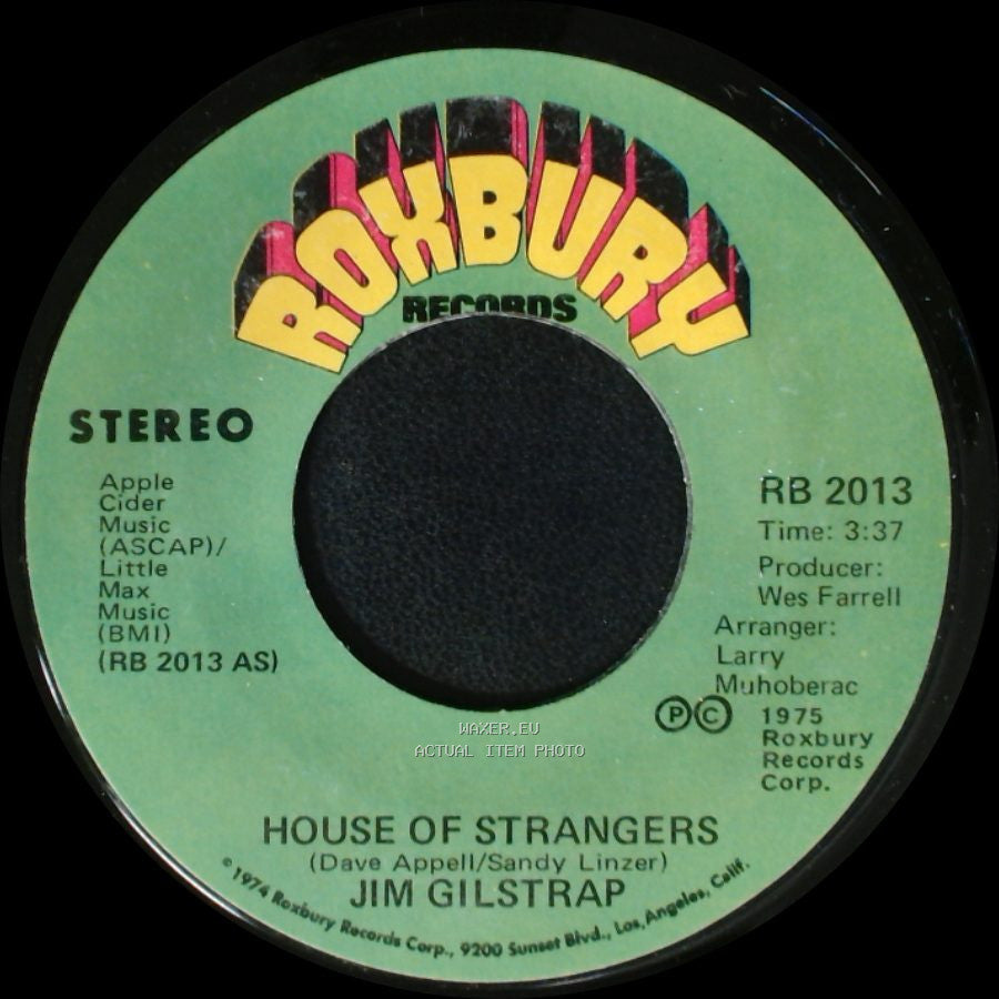 Jim Gilstrap - Take Your Daddy For A Ride / House Of Strangers side B