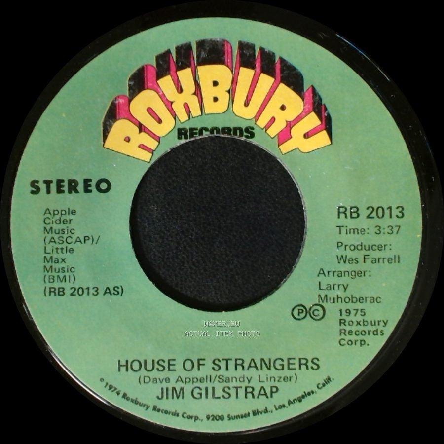 Jim Gilstrap - Take Your Daddy For A Ride / House Of Strangers side B