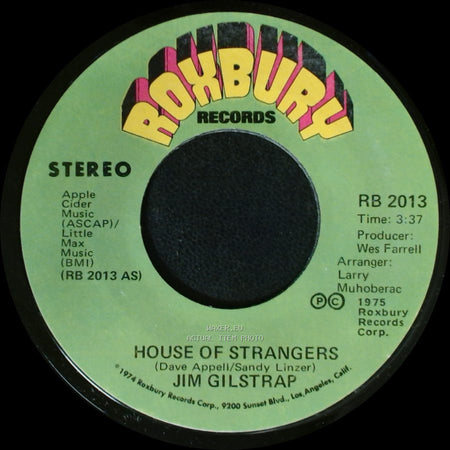 Jim Gilstrap - Take Your Daddy For A Ride / House Of Strangers side B