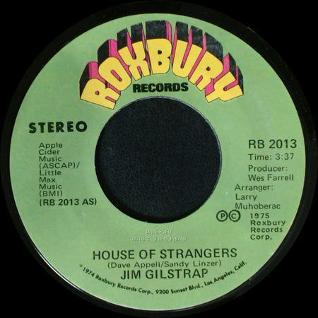 Jim Gilstrap - Take Your Daddy For A Ride / House Of Strangers side B