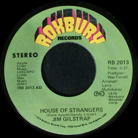 Jim Gilstrap - Take Your Daddy For A Ride / House Of Strangers side A