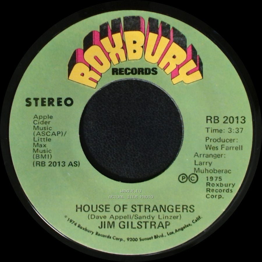 Jim Gilstrap - Take Your Daddy For A Ride / House Of Strangers side B
