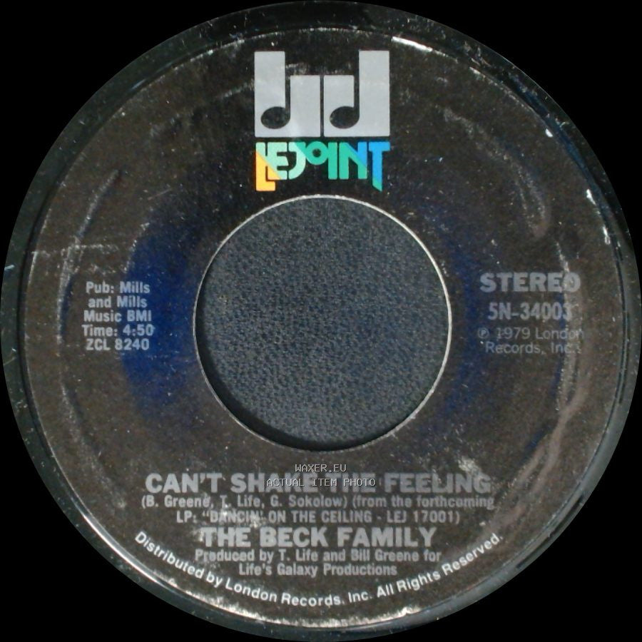 The Beck Family - Can't Shake The Feeling / Nobody But You side A