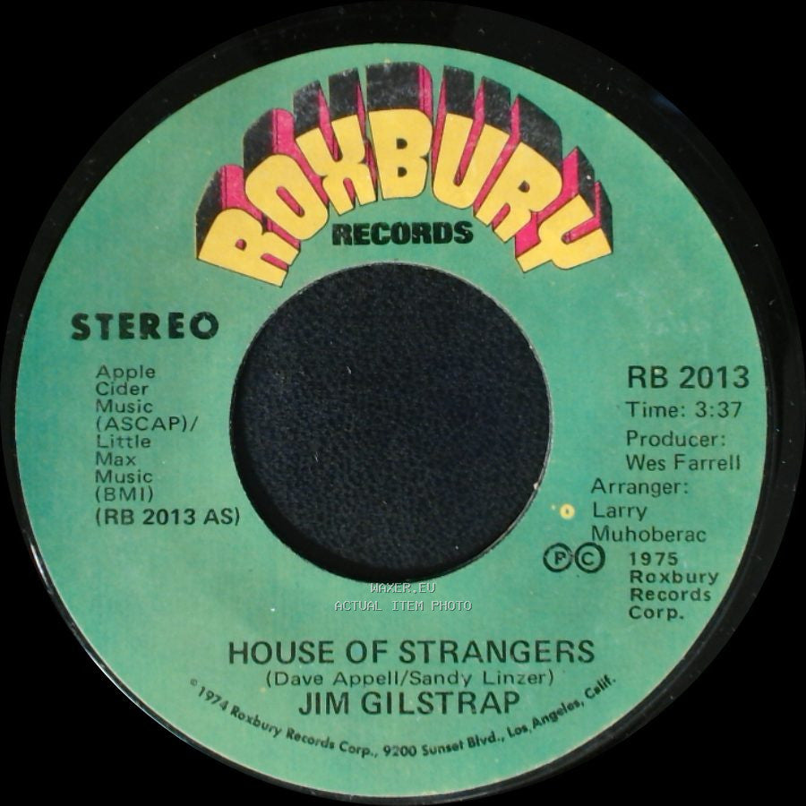 Jim Gilstrap - Take Your Daddy For A Ride / House Of Strangers side B