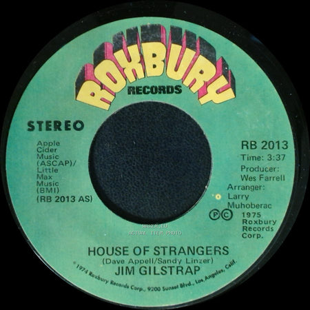 Jim Gilstrap - Take Your Daddy For A Ride / House Of Strangers side A