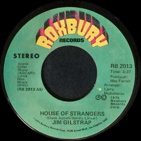 Jim Gilstrap - Take Your Daddy For A Ride / House Of Strangers side A