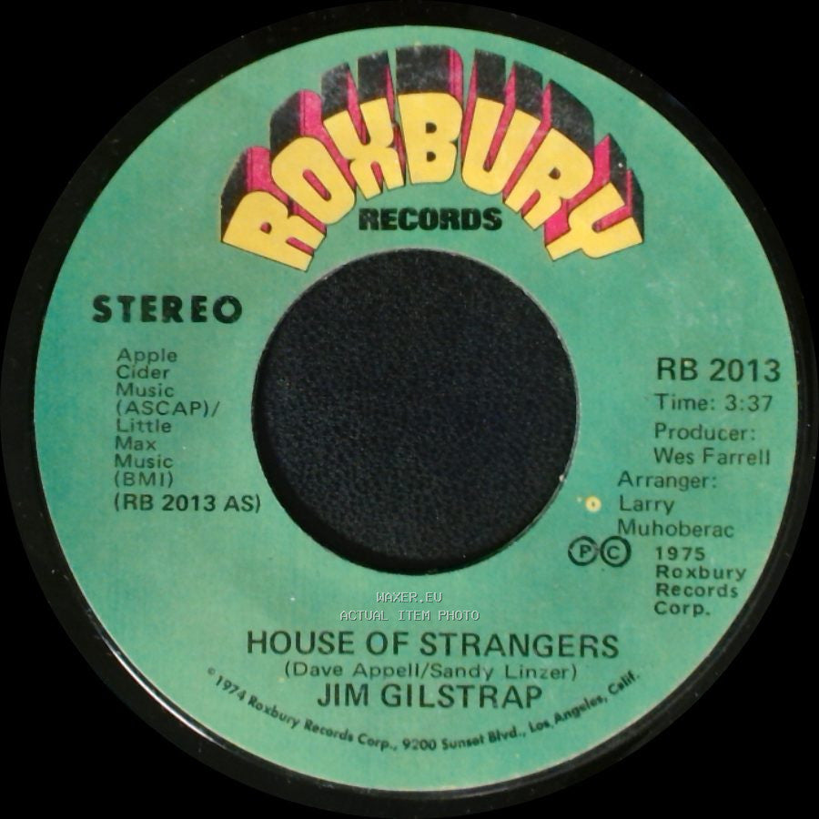 Jim Gilstrap - Take Your Daddy For A Ride / House Of Strangers side B