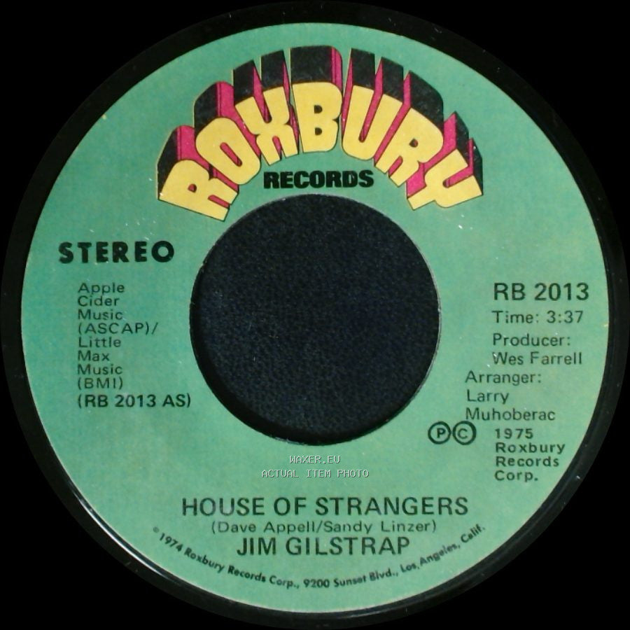 Jim Gilstrap - Take Your Daddy For A Ride / House Of Strangers side B