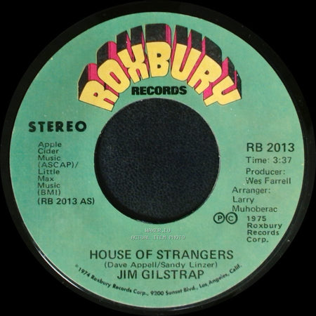 Jim Gilstrap - Take Your Daddy For A Ride / House Of Strangers side B