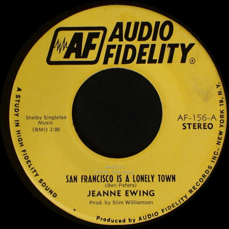 Jeanne Ewing - San Francisco Is A Lonely Town / San Francisco Is A Lonely Town side B