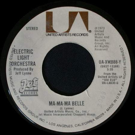 Electric Light Orchestra - Ma-Ma-Ma Belle / Livin' Thing side B