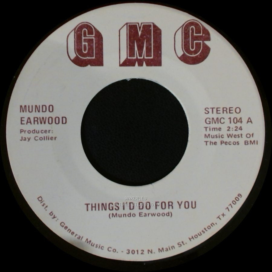Mundo Earwood - Breaking Up Is Hard To Do / Things I'd Do For You side A