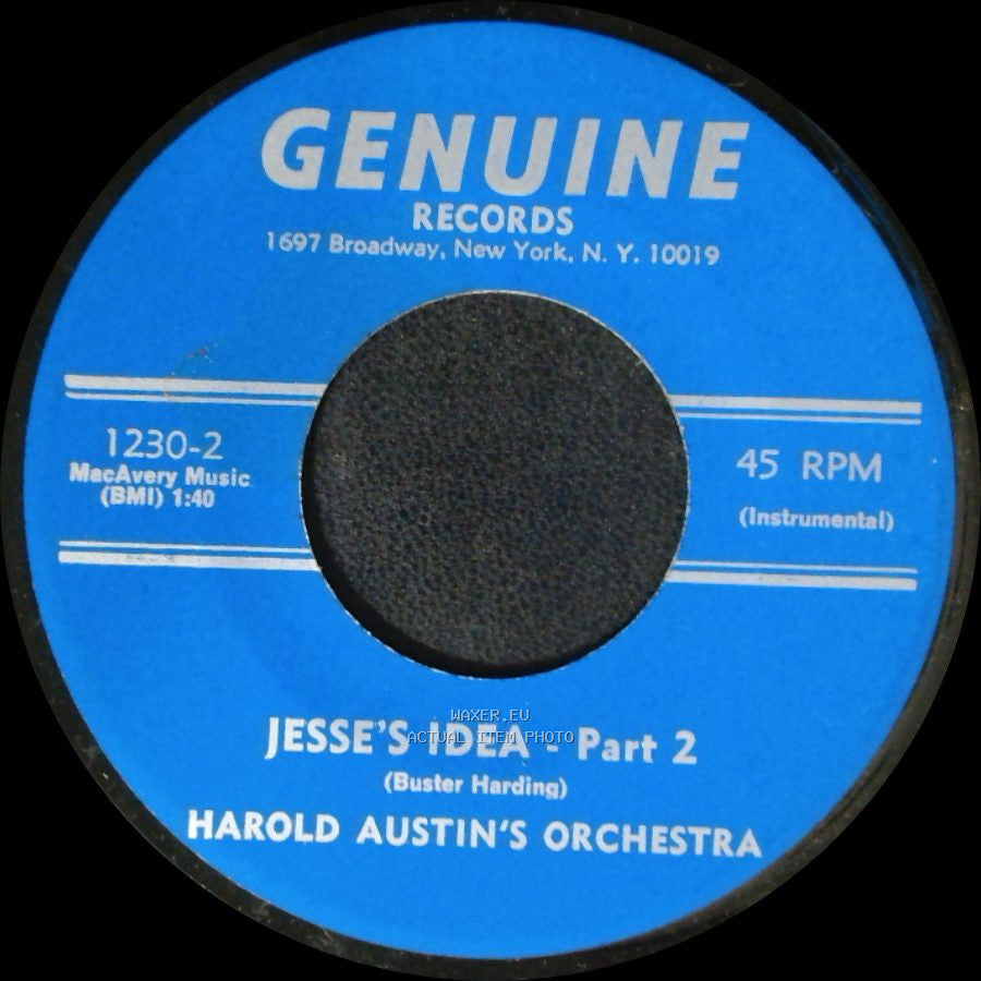 Harold Austin's Orchestra - Jesse's Idea - Part 1 / Jesse's Idea - Part 2 side B