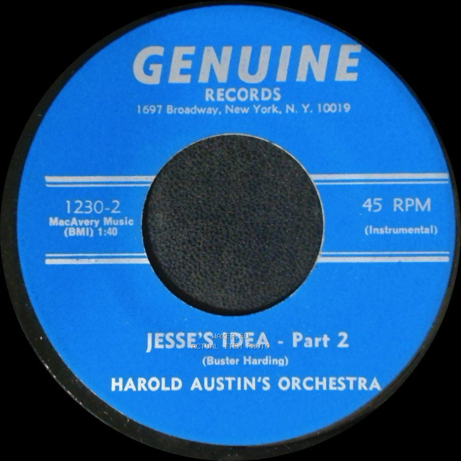 Harold Austin's Orchestra - Jesse's Idea - Part 1 / Jesse's Idea - Part 2 side B