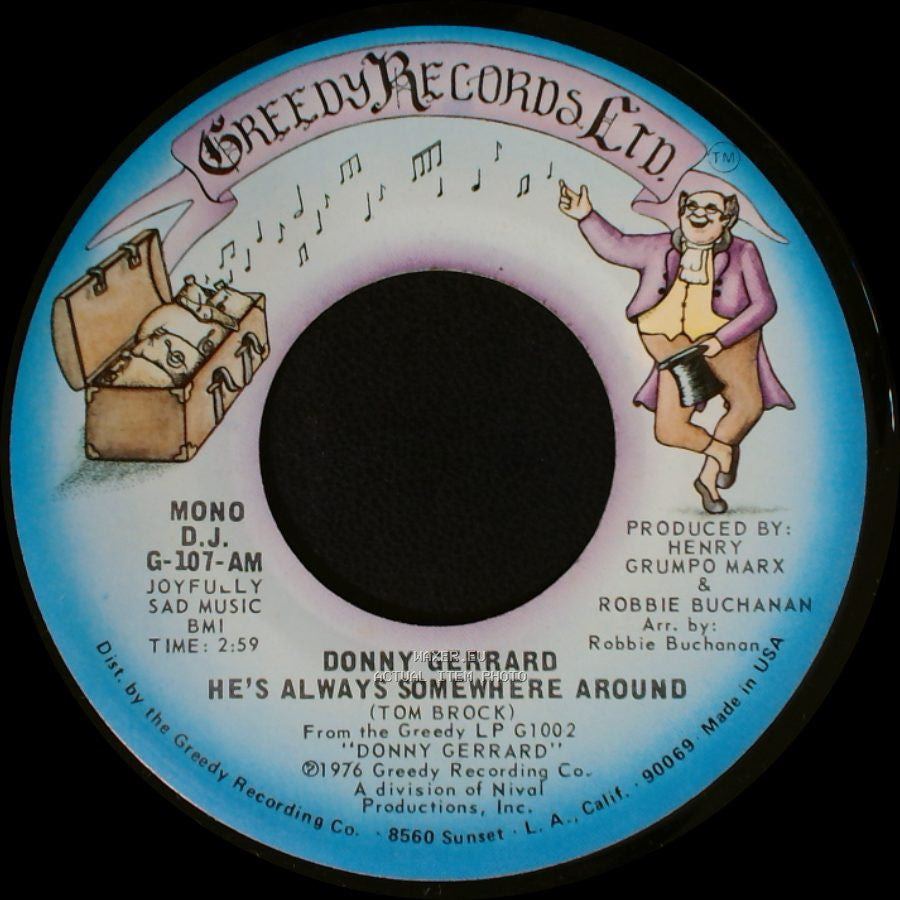 Donny Gerrard - He's Always Somewhere Around / He's Always Somewhere Around side A