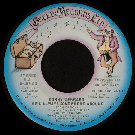 Donny Gerrard - He's Always Somewhere Around / He's Always Somewhere Around side B