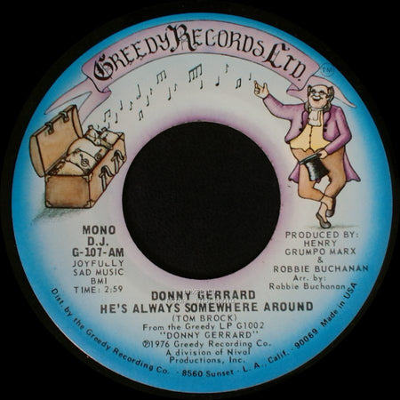 Donny Gerrard - He's Always Somewhere Around / He's Always Somewhere Around side A