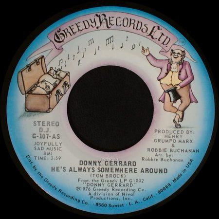 Donny Gerrard - He's Always Somewhere Around / He's Always Somewhere Around side B