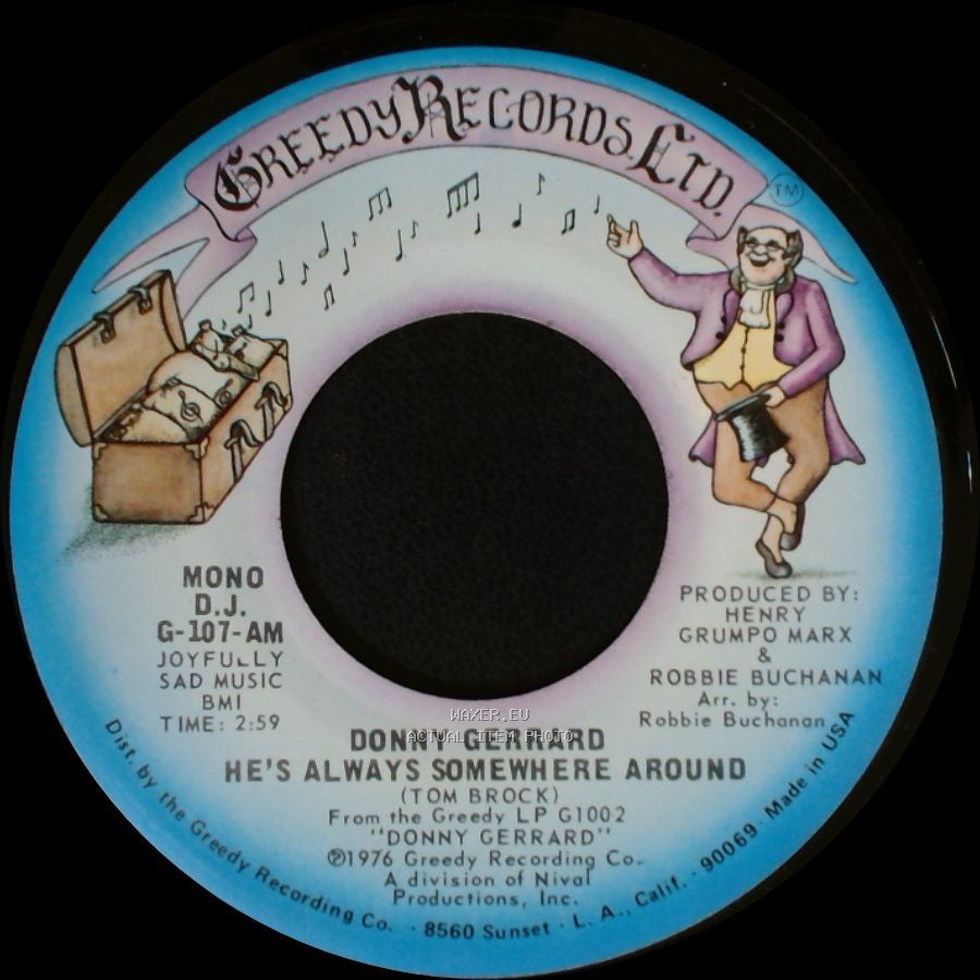 Donny Gerrard - He's Always Somewhere Around / He's Always Somewhere Around side A