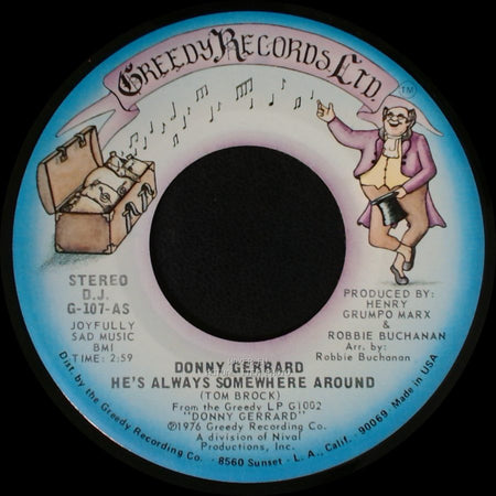 Donny Gerrard - He's Always Somewhere Around / He's Always Somewhere Around side B