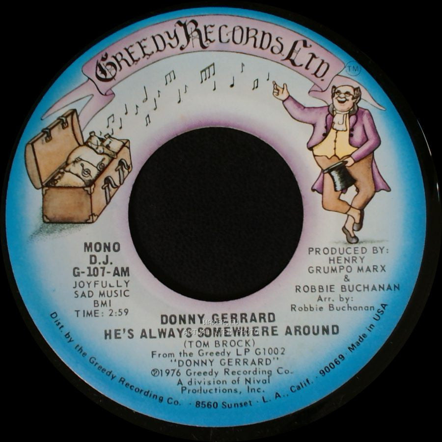 Donny Gerrard - He's Always Somewhere Around / He's Always Somewhere Around side A