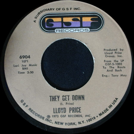 Lloyd Price - Trying To Slip (Away) / They Get Down side B