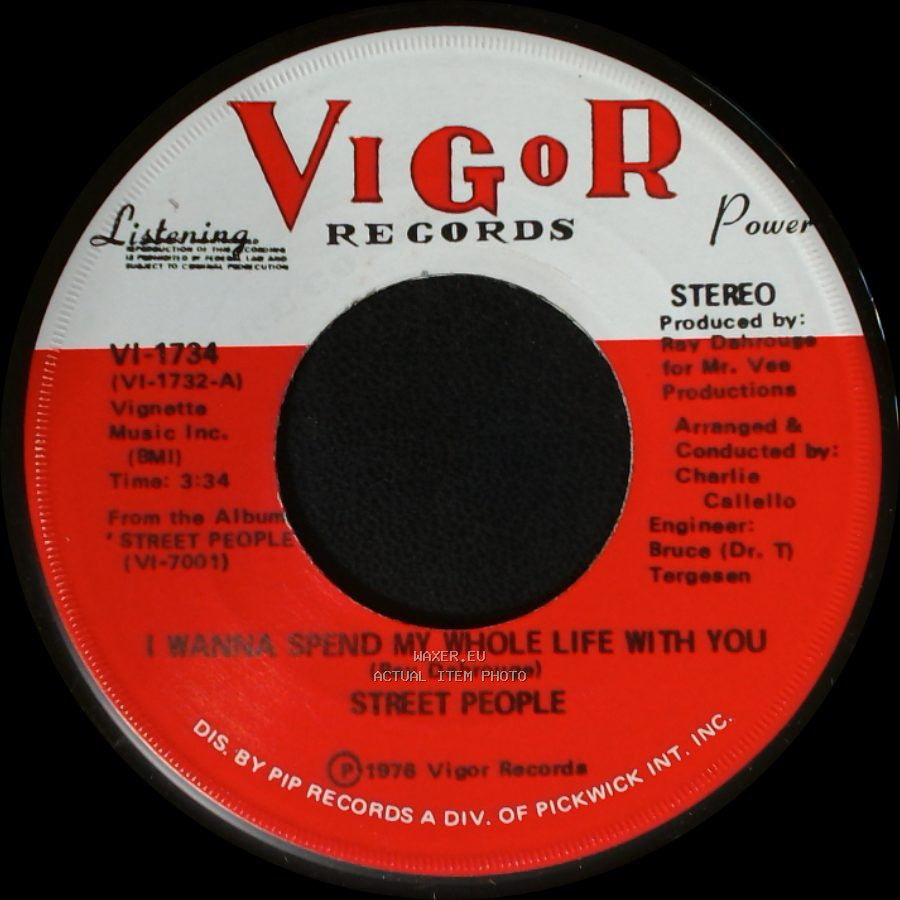 Street People - Wanna Slow Dance With You Baby (At The Disco) / I Wanna Spend My Whole Life With You side B