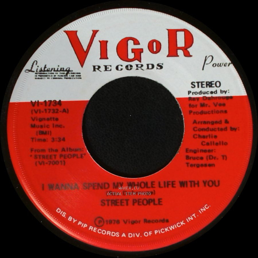 Street People - Wanna Slow Dance With You Baby (At The Disco) / I Wanna Spend My Whole Life With You side B