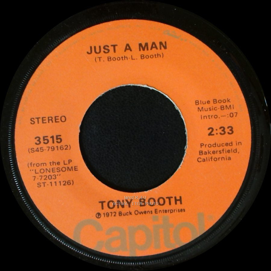 Tony Booth - When A Man Loves A Woman (The Way That I Love You) / Just A Man side B