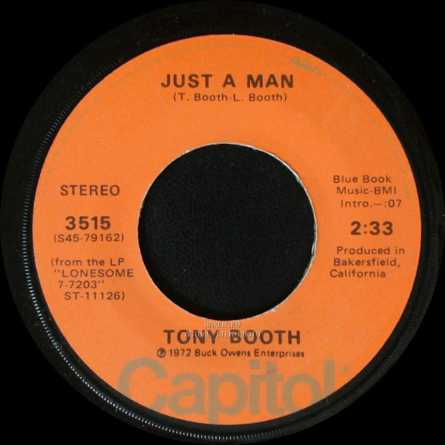 Tony Booth - When A Man Loves A Woman (The Way That I Love You) / Just A Man side A