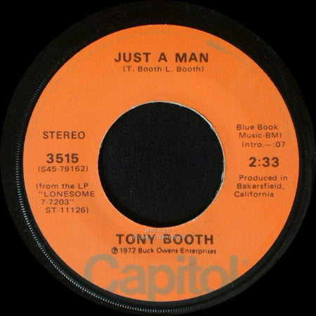 Tony Booth - When A Man Loves A Woman (The Way That I Love You) / Just A Man side A