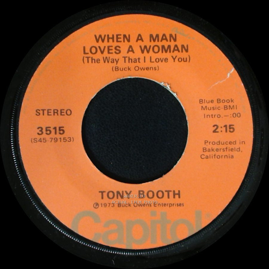 Tony Booth - When A Man Loves A Woman (The Way That I Love You) / Just A Man side B