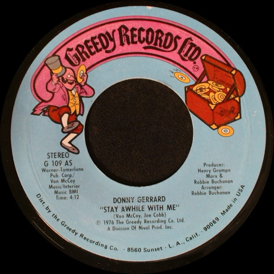 Donny Gerrard - Peace For Us All / Stay Awhile With Me side B