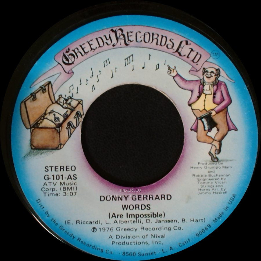 Donny Gerrard - Stand Up / Words (Are Impossible) side B