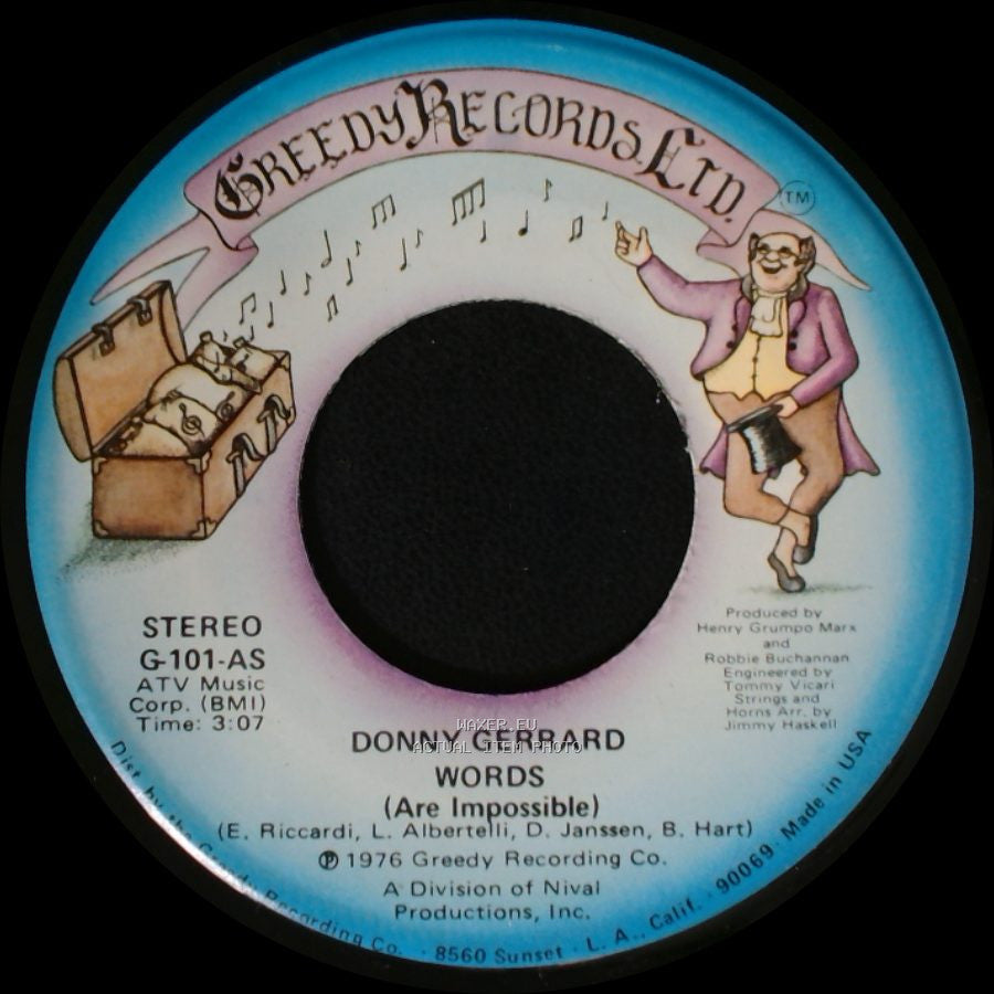 Donny Gerrard - Stand Up / Words (Are Impossible) side B