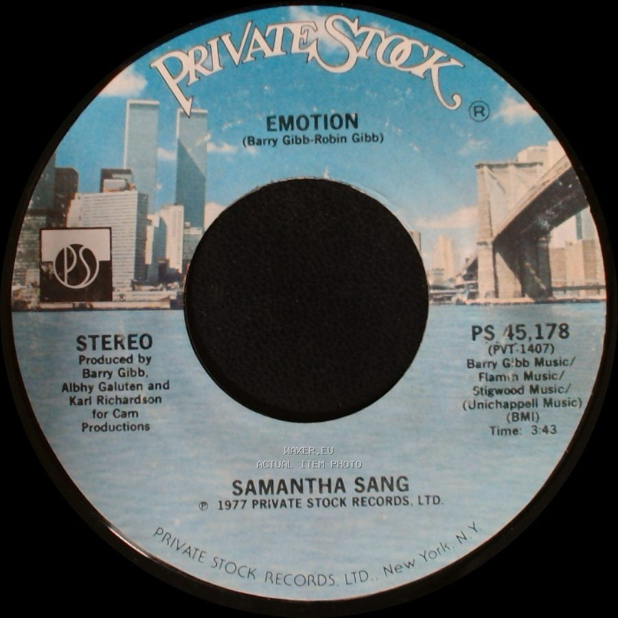 Samantha Sang - Emotion / When Love Is Gone side A