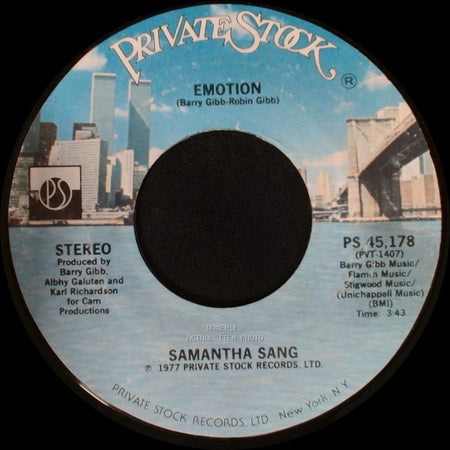 Samantha Sang - Emotion / When Love Is Gone side A