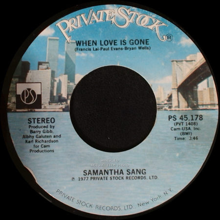 Samantha Sang - Emotion / When Love Is Gone side B