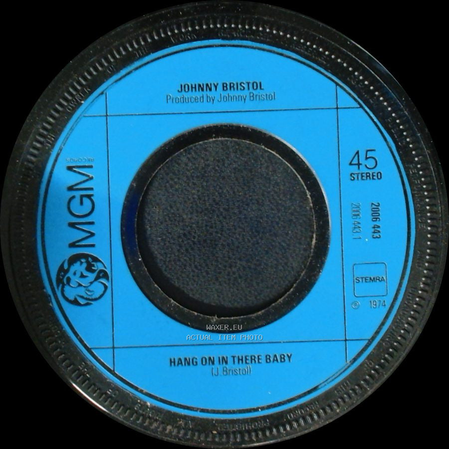 Johnny Bristol - Hang On In There Baby / Take Care Of You For Me side A