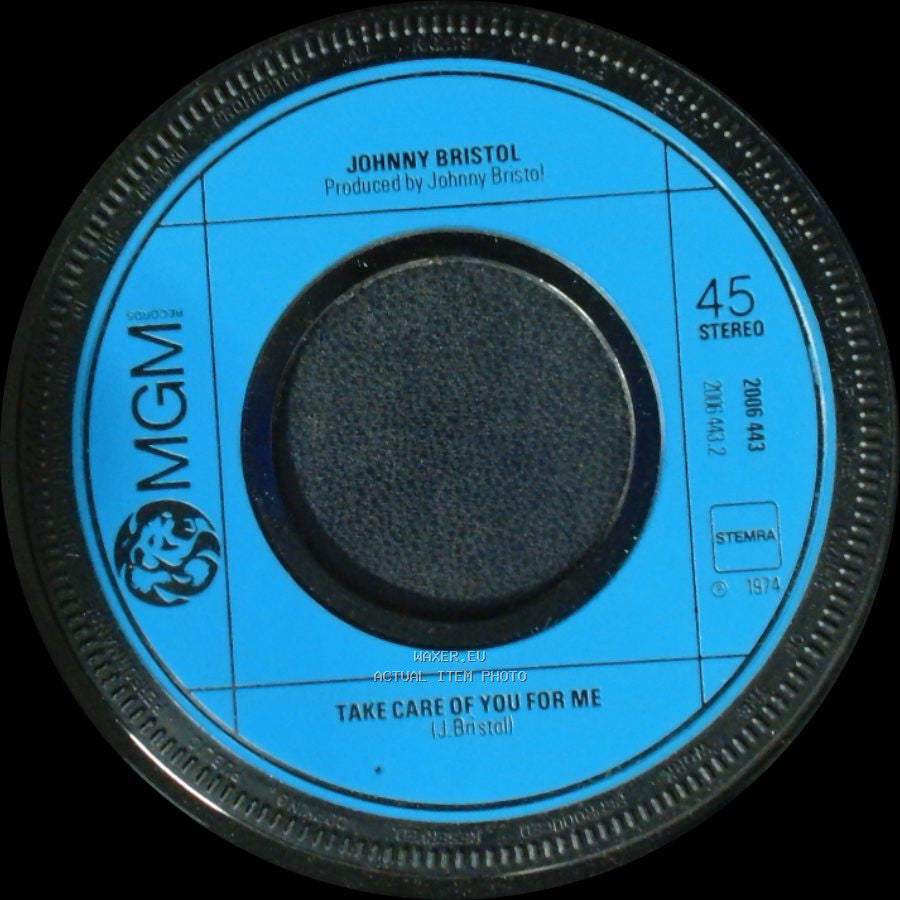 Johnny Bristol - Hang On In There Baby / Take Care Of You For Me side B