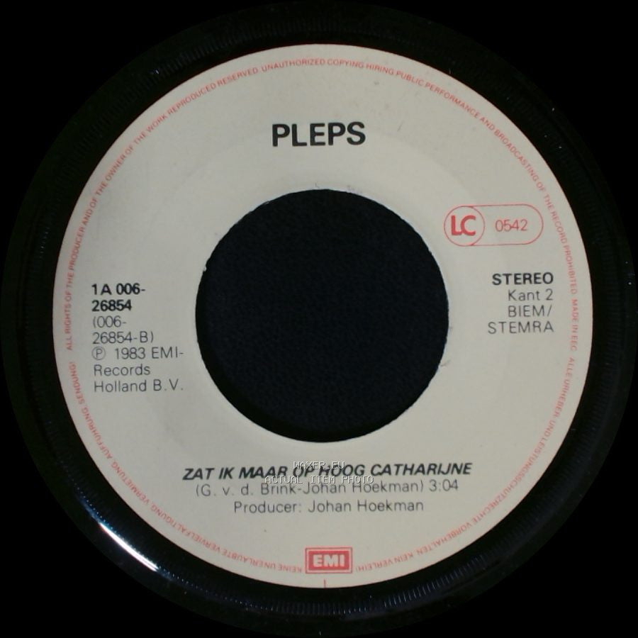 Pleps - Zat Ik Maar Op Hoog Catharijne / Bertus, Kom Naar Buiten side A
